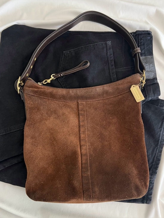 Coach Handbags - Coach Brown Legacy Suade Shoulder Bag ✨👜